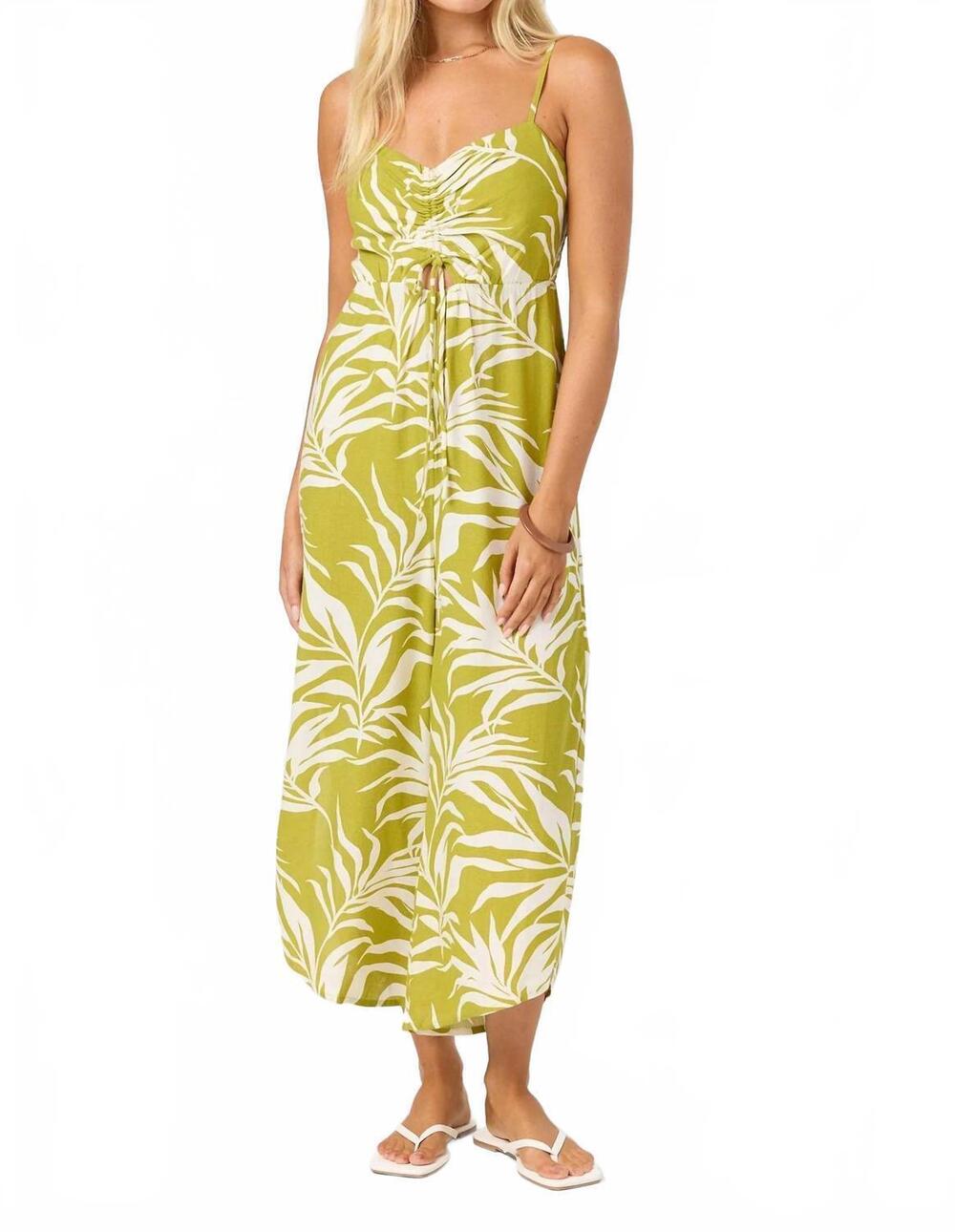 NEW O'NEILL keiko skylar jumpsuit in chartreuse